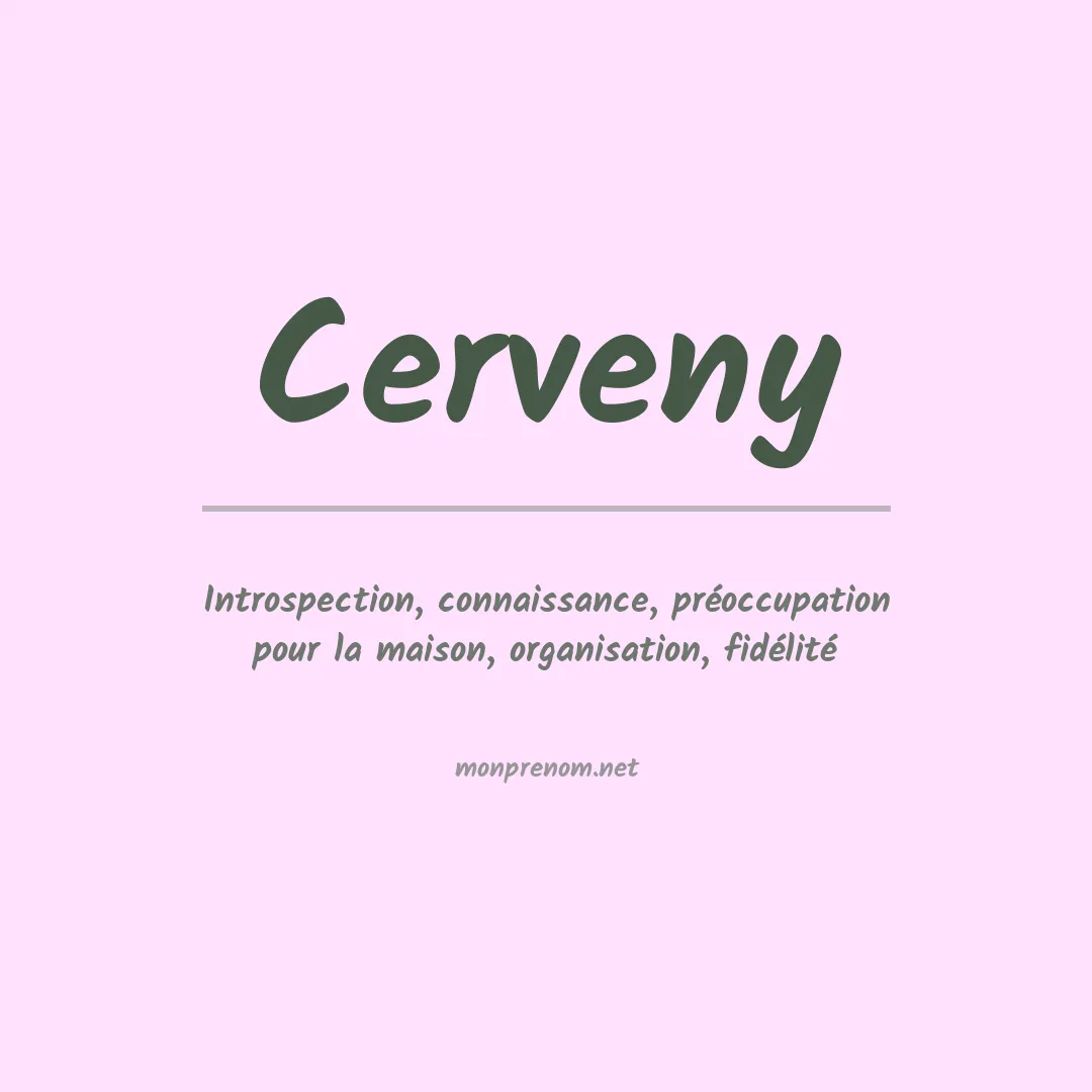 Signification du prénom Cerveny