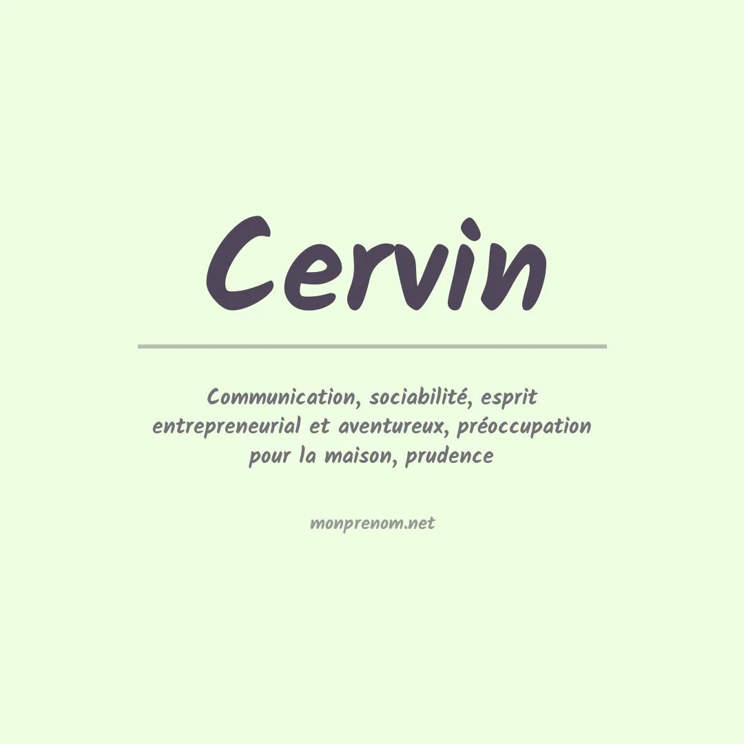 Signification du prénom Cervin