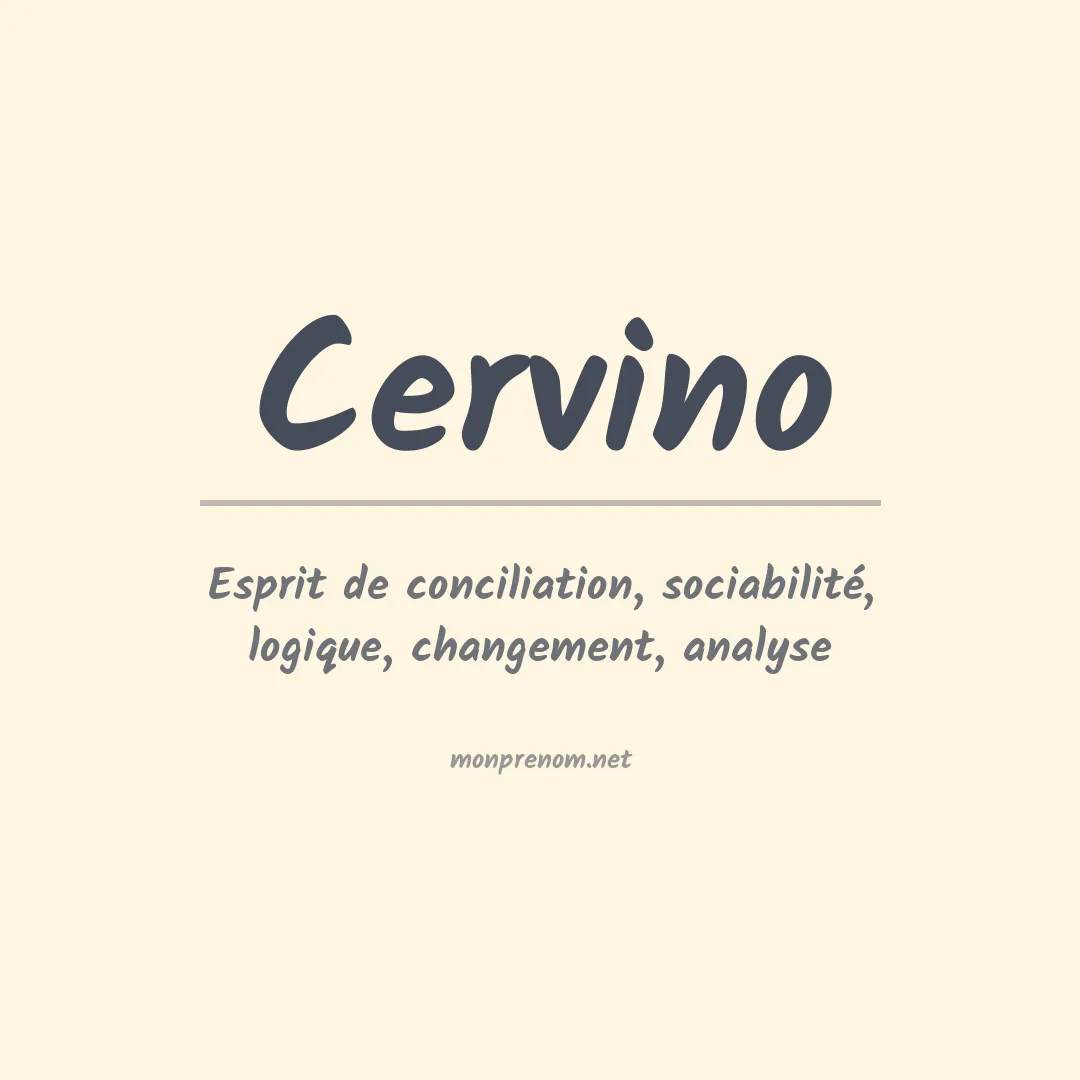 Prénom Cervino