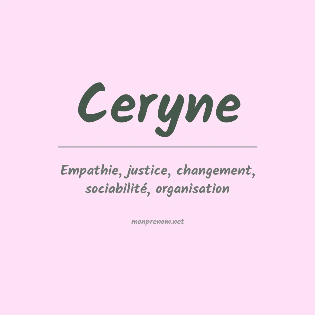 Signification du prénom Ceryne