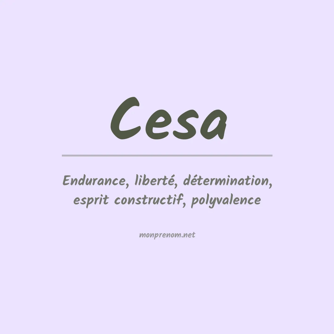 Prénom Cesa