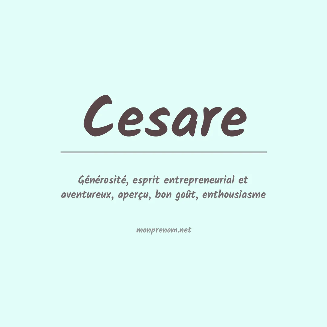 Prénom Cesare