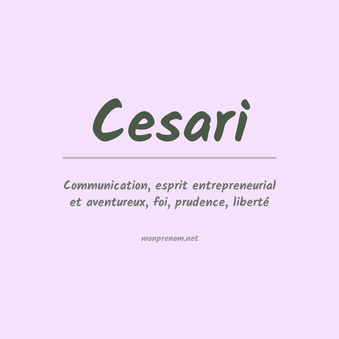 Prénom Cesari