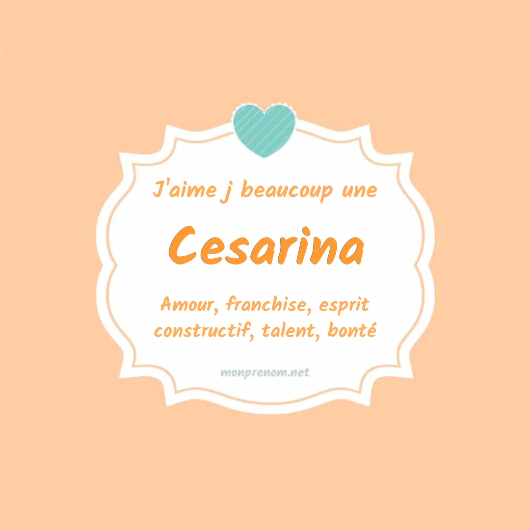 J'aime beaucoup Cesarina
