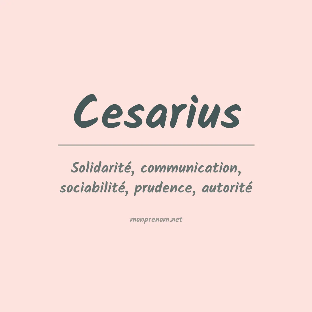 Prénom Cesarius