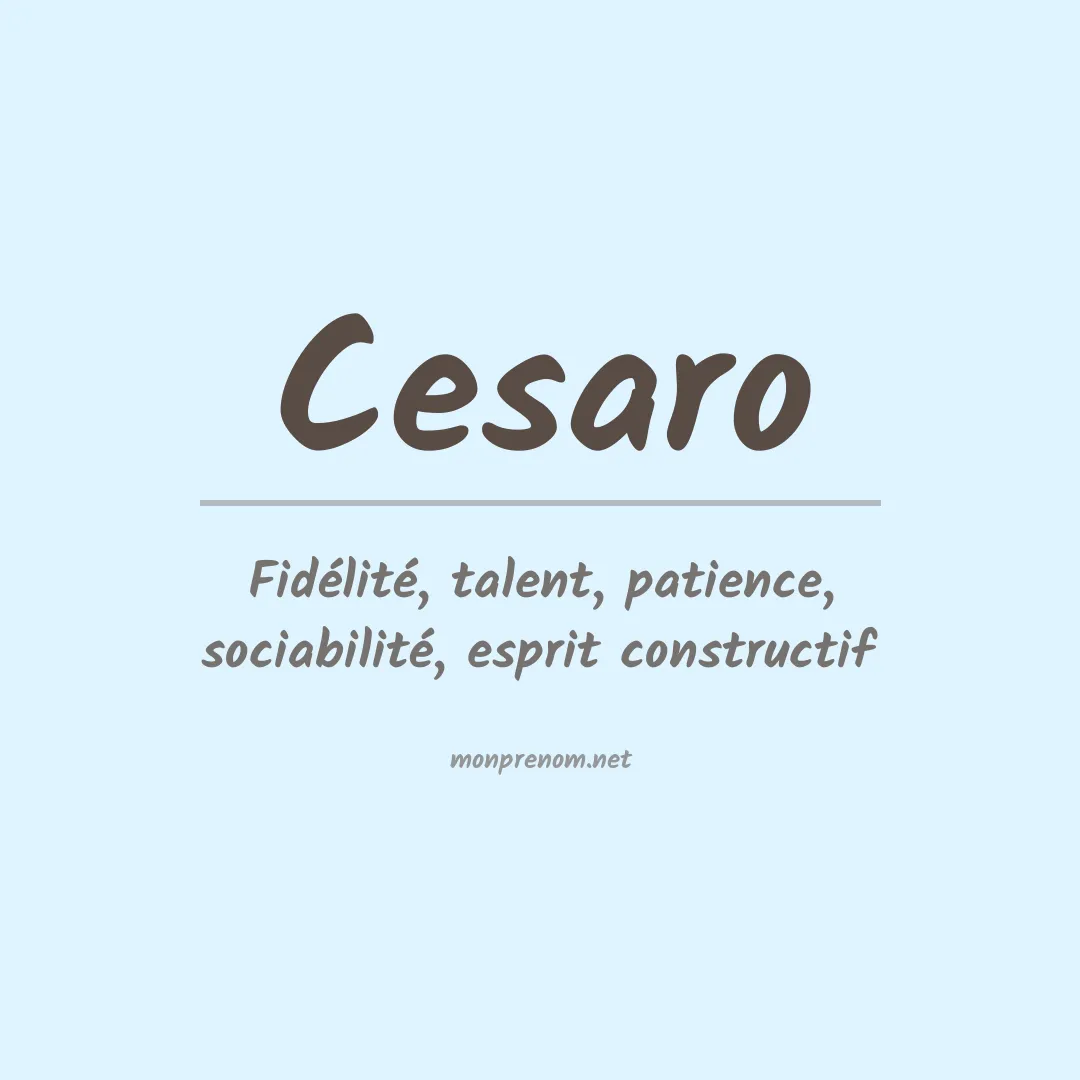 Prénom Cesaro