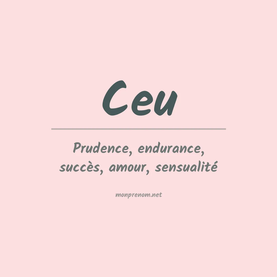 Prénom Ceu