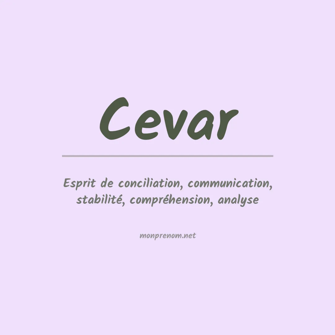 Signification du prénom Cevar