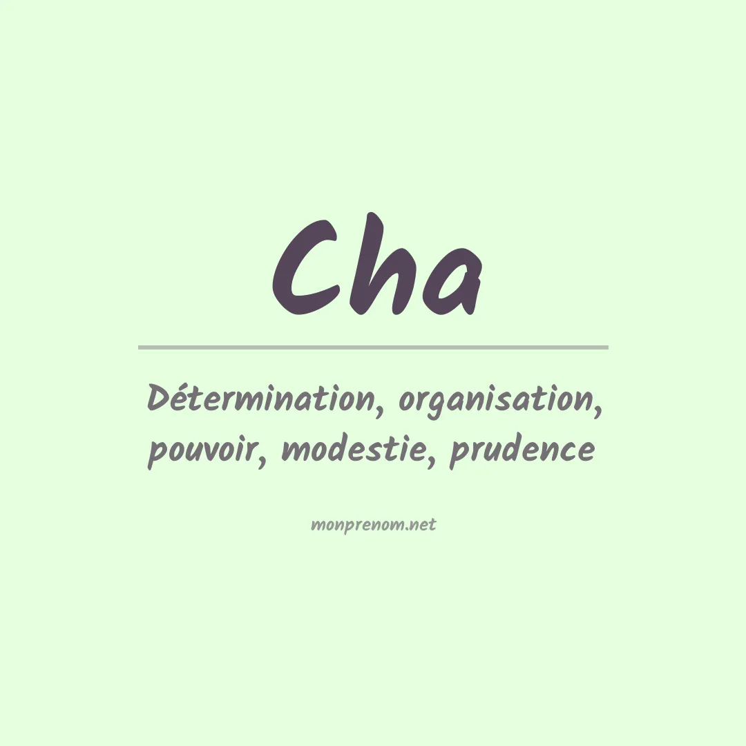 Prénom Cha