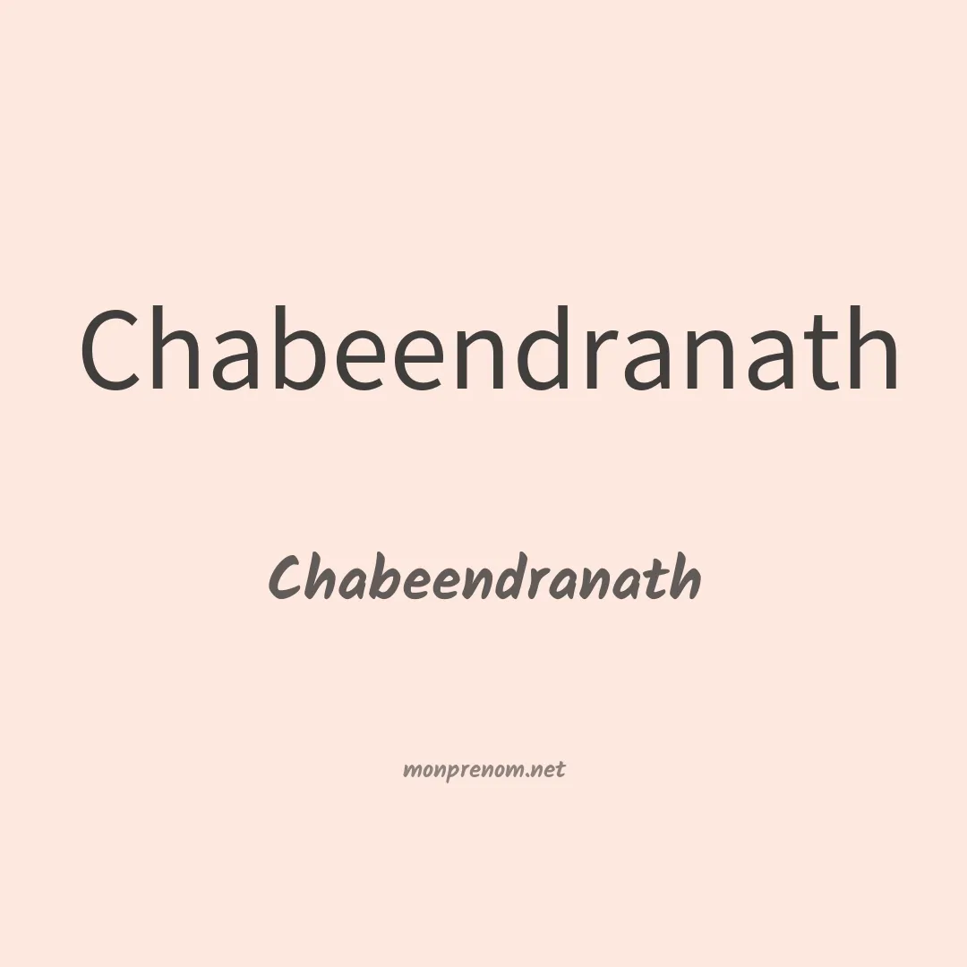 Chabeendranath en chinois