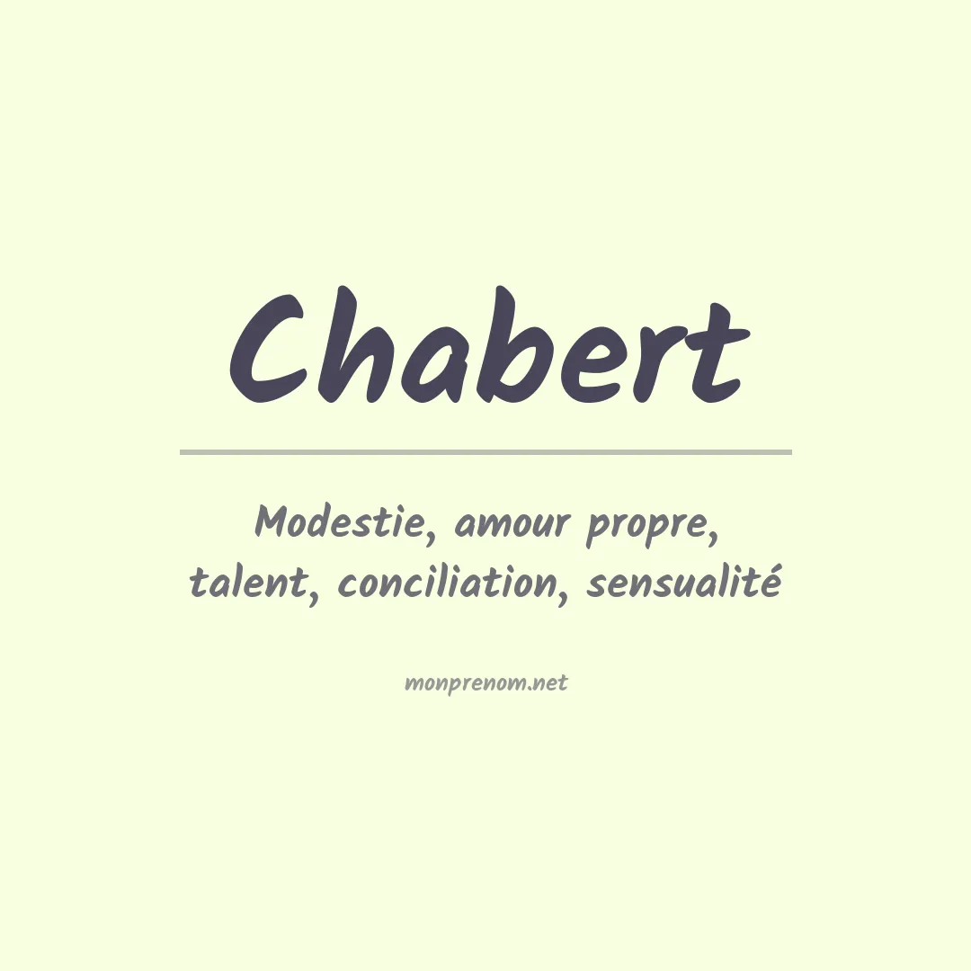 Prénom Chabert