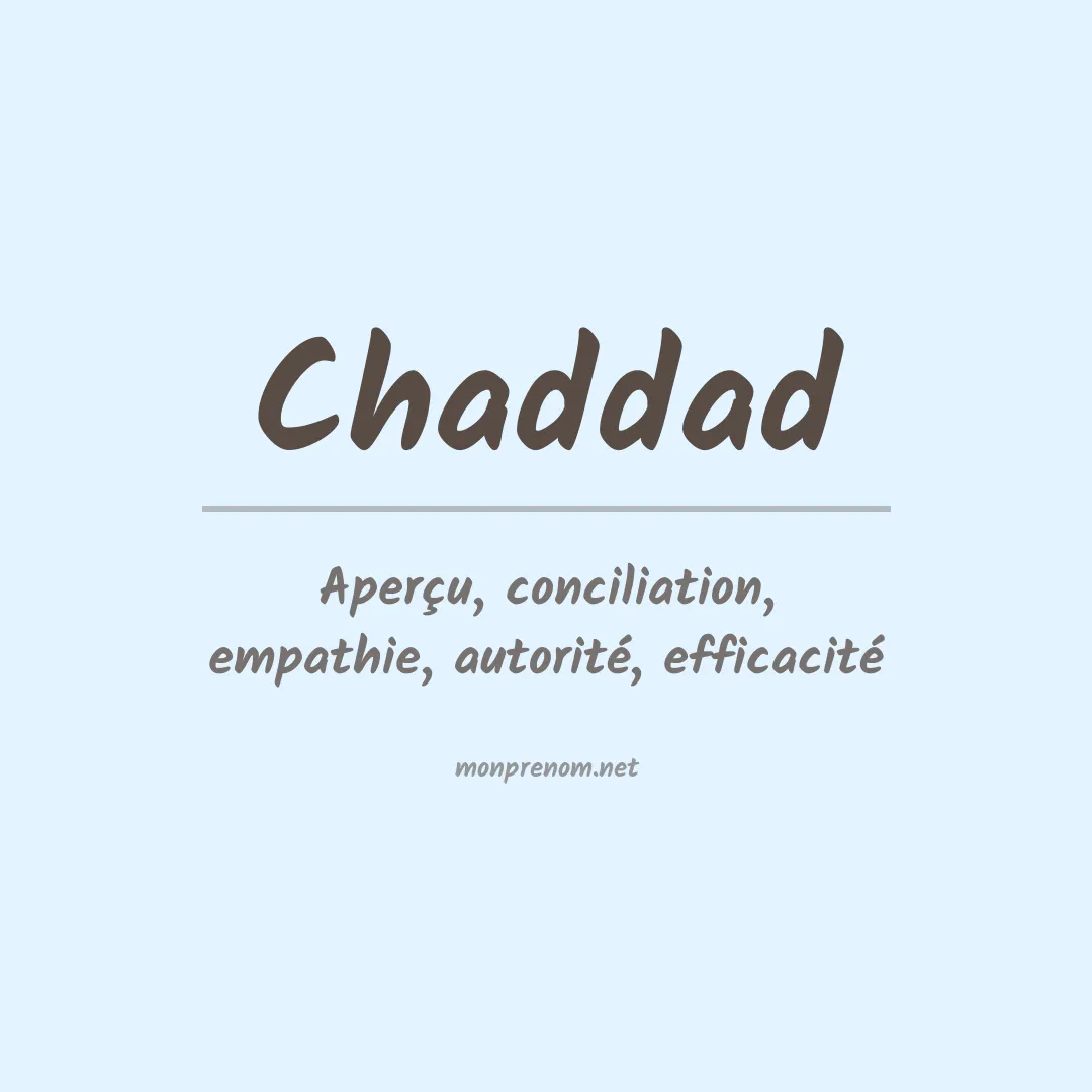 Signification du prénom Chaddad