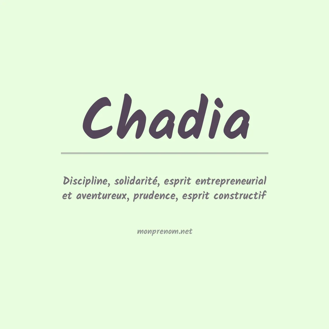 Prénom Chadia