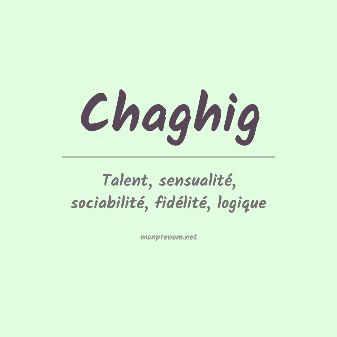 Prénom Chaghig