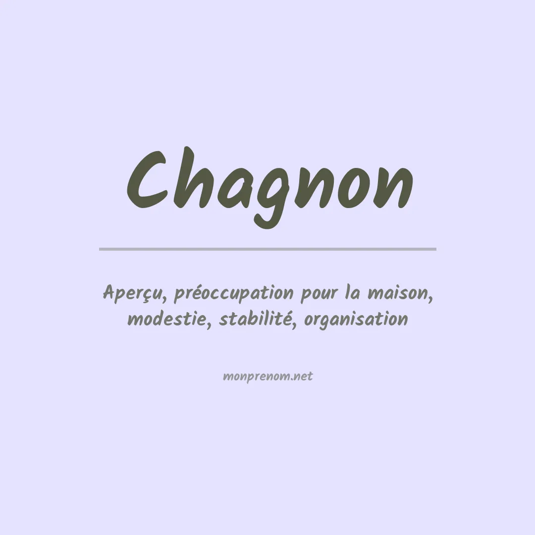 Prénom Chagnon