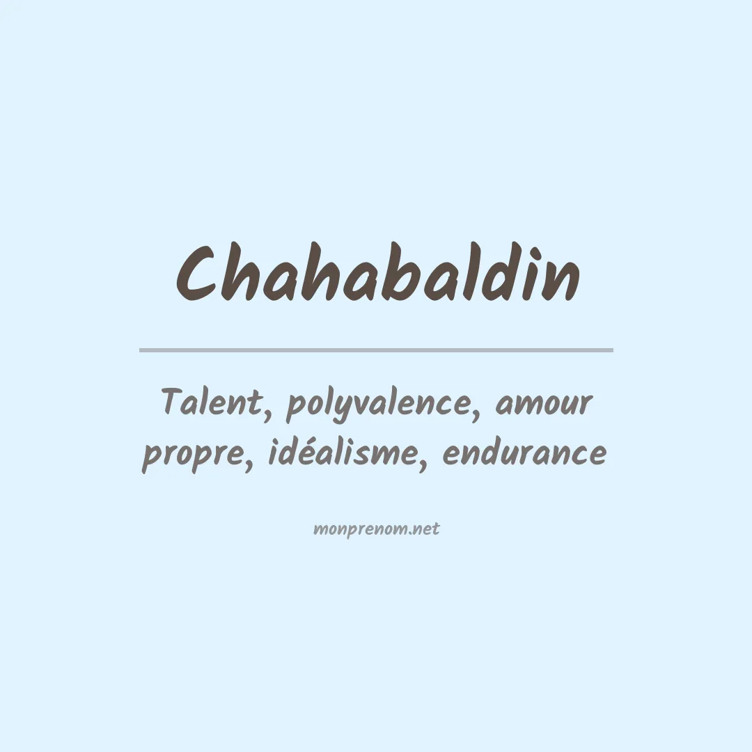 Signification du prénom Chahabaldin