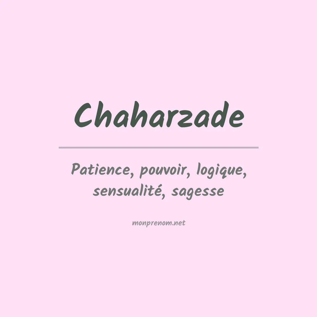 Prénom Chaharzade