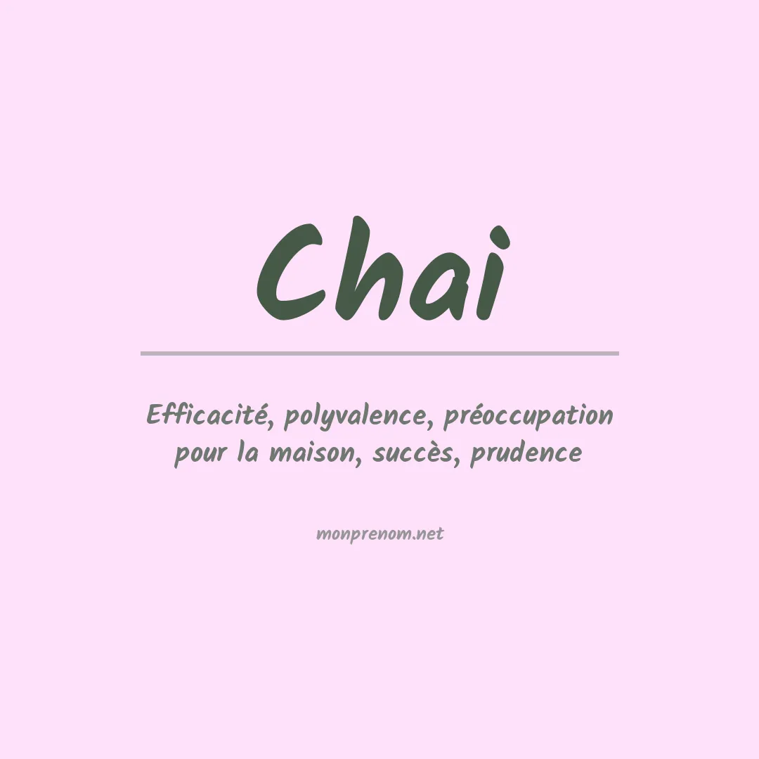 Prénom Chai