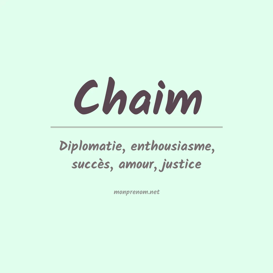 Prénom Chaim
