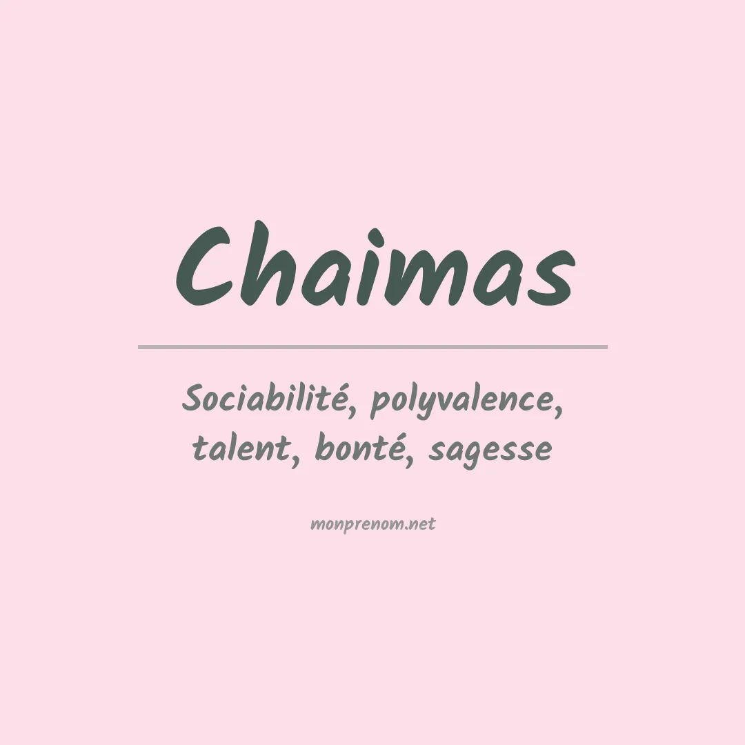 Prénom Chaimas