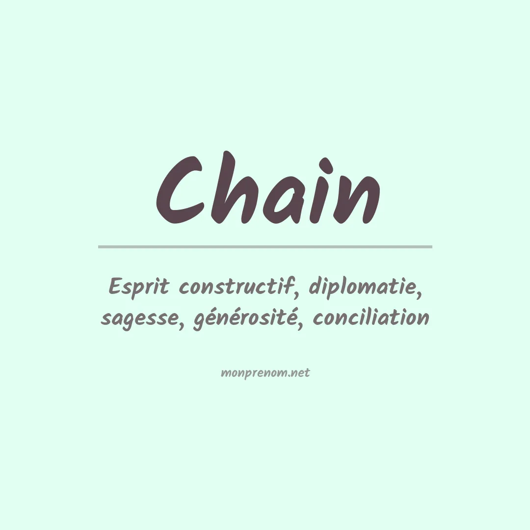 Prénom Chain