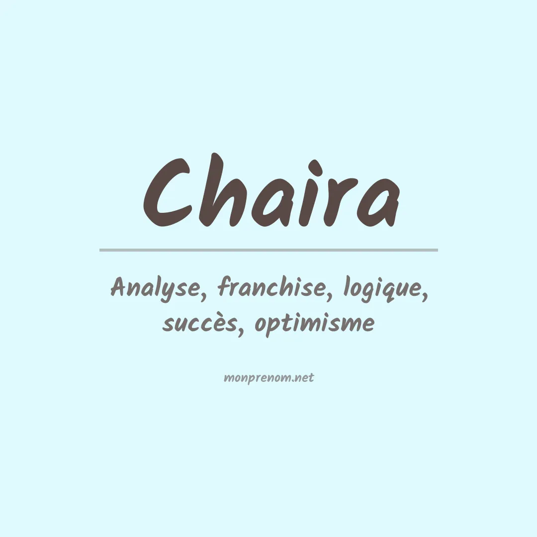 Prénom Chaira