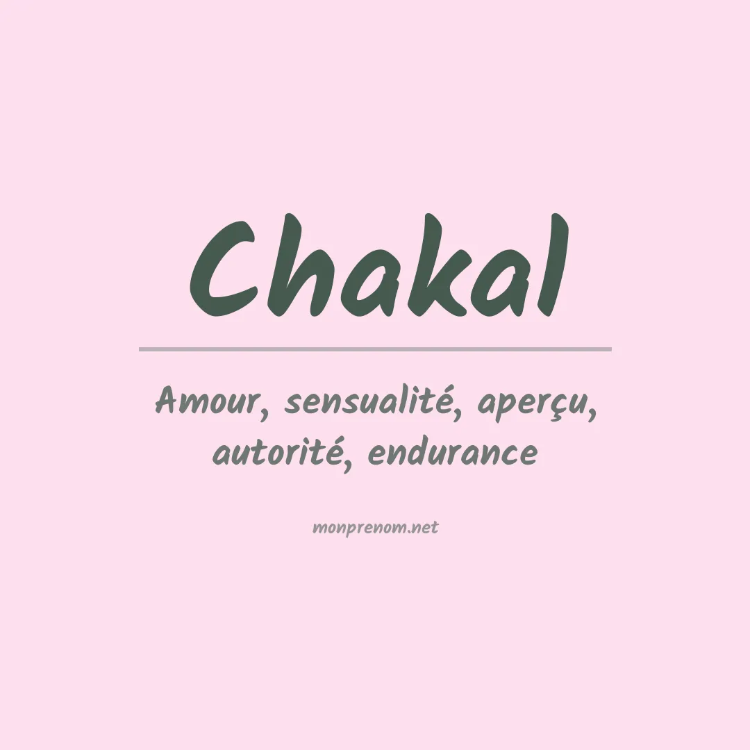 Prénom Chakal