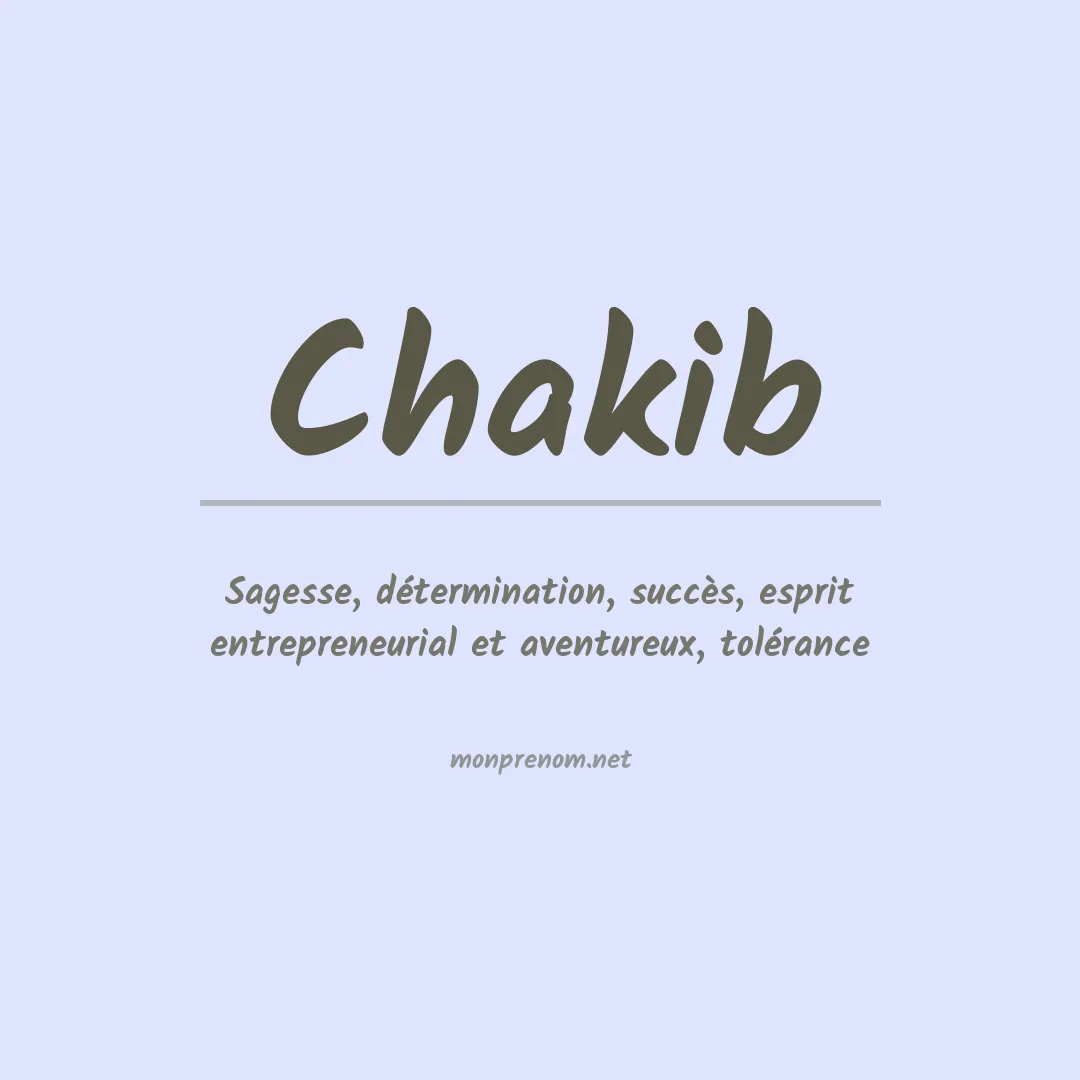 Prénom Chakib