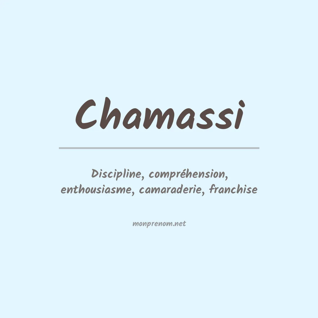 Signification du prénom Chamassi