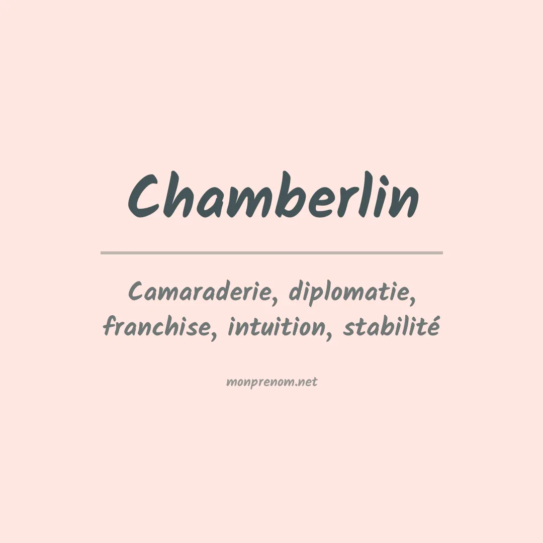 Prénom Chamberlin