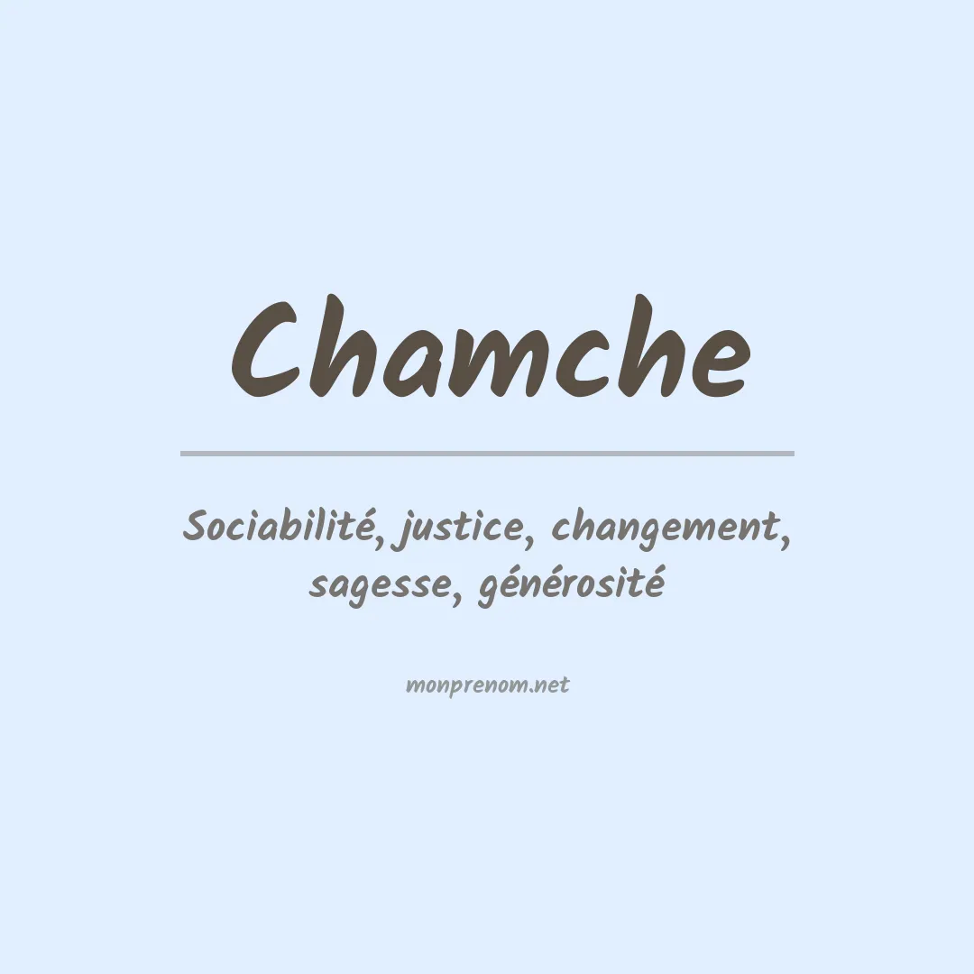 Signification du prénom Chamche