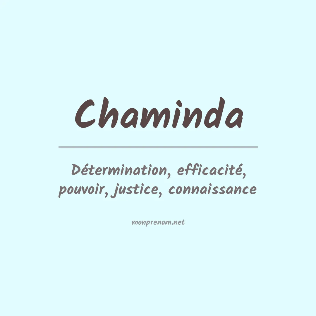 Signification du prénom Chaminda