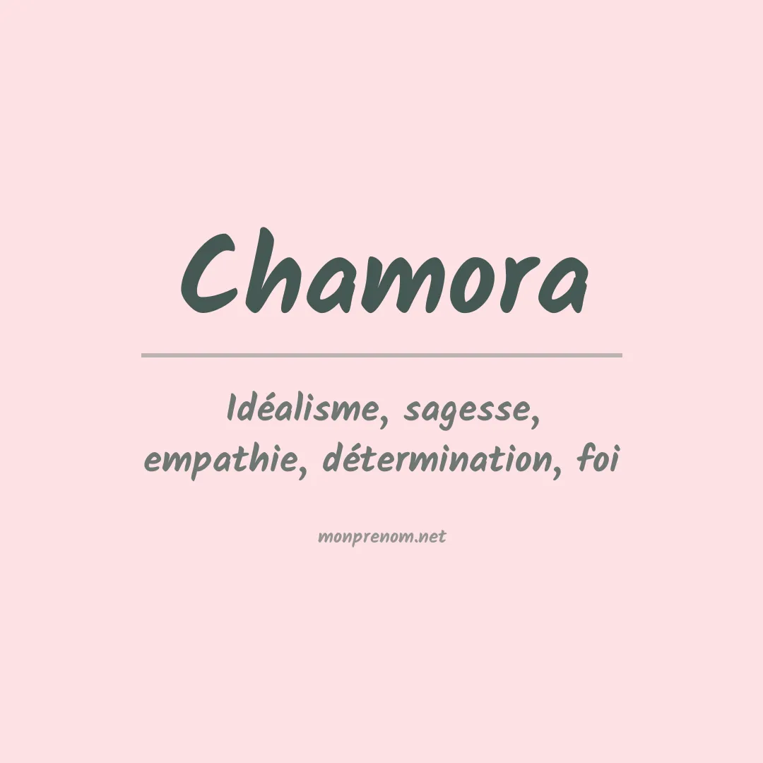 Signification du prénom Chamora