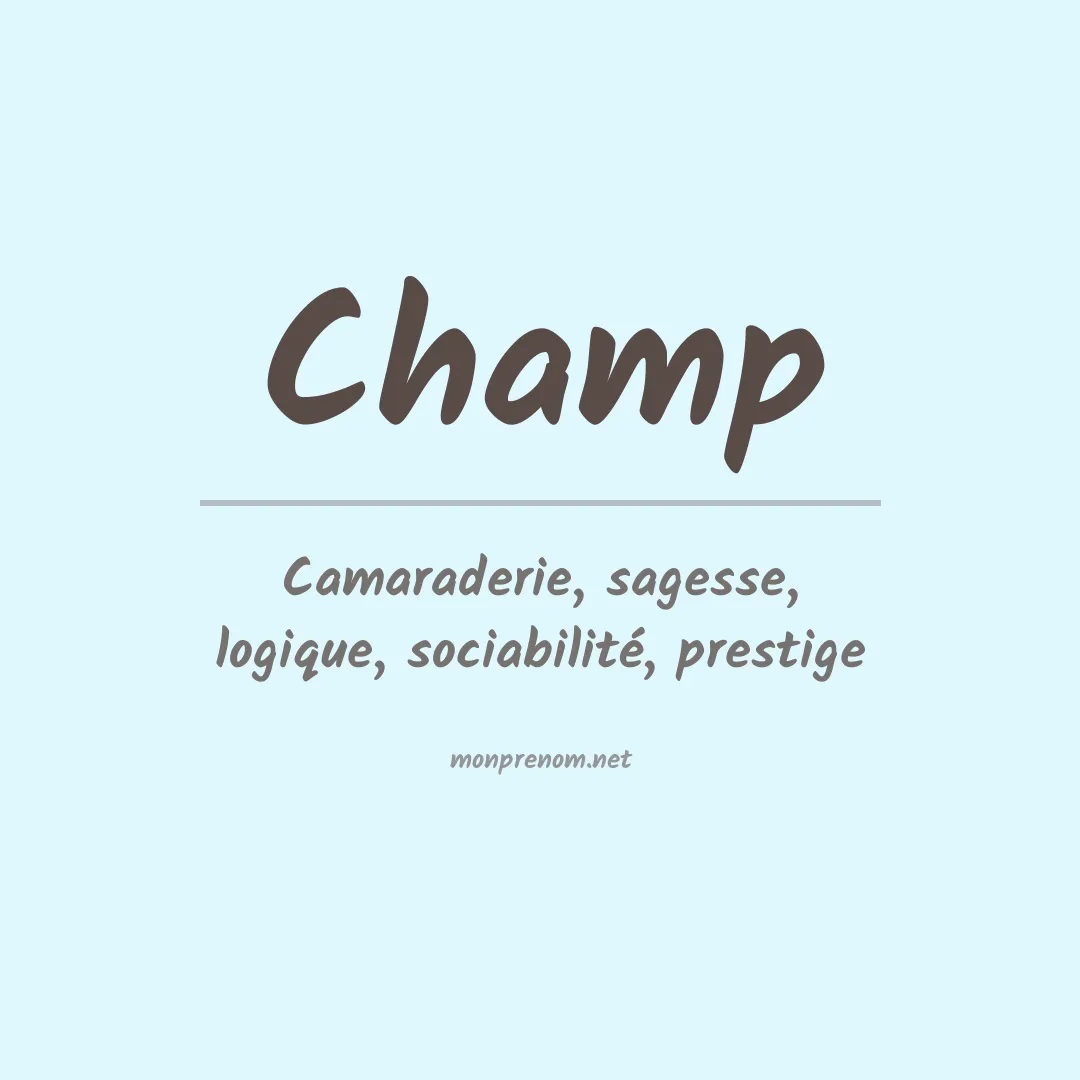 Prénom Champ