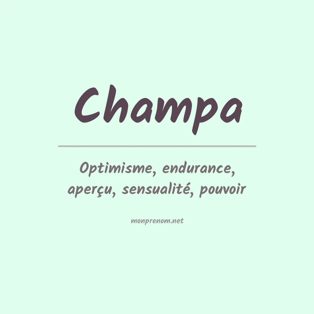 Prénom Champa