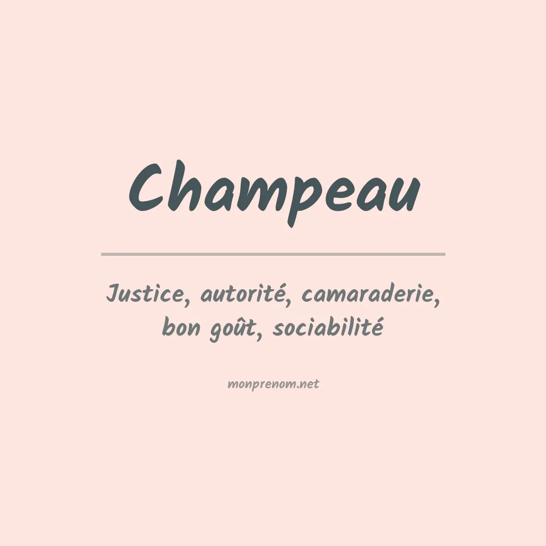 Prénom Champeau