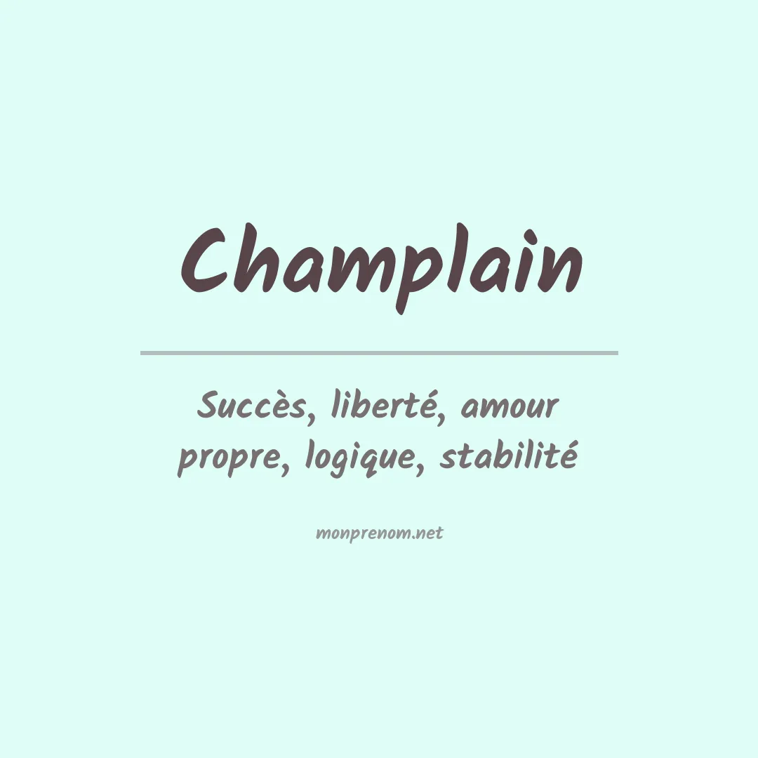 Prénom Champlain