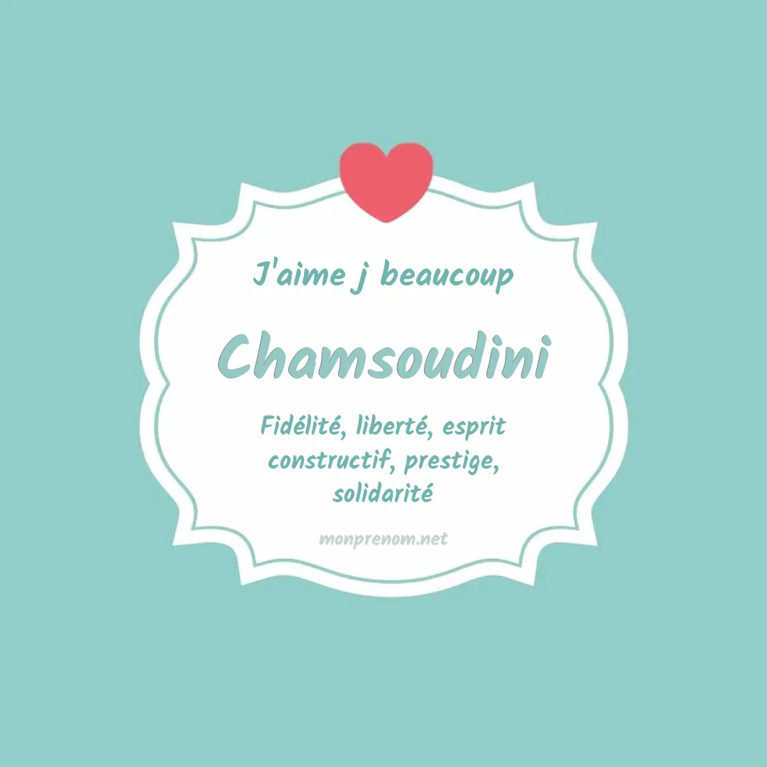 J'aime beaucoup Chamsoudini
