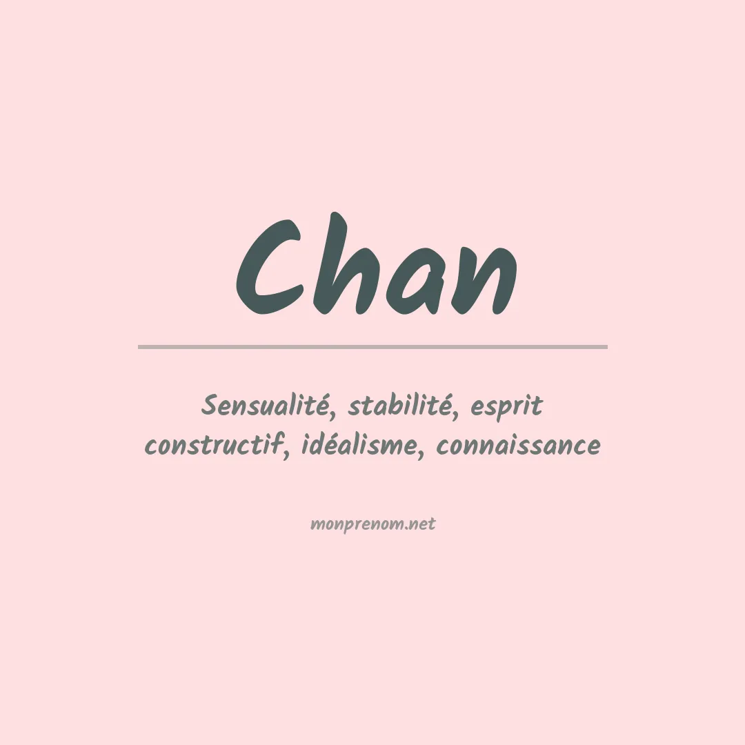Prénom Chan