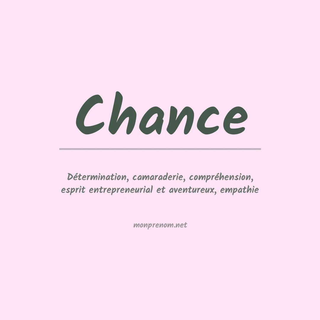 Prénom Chance