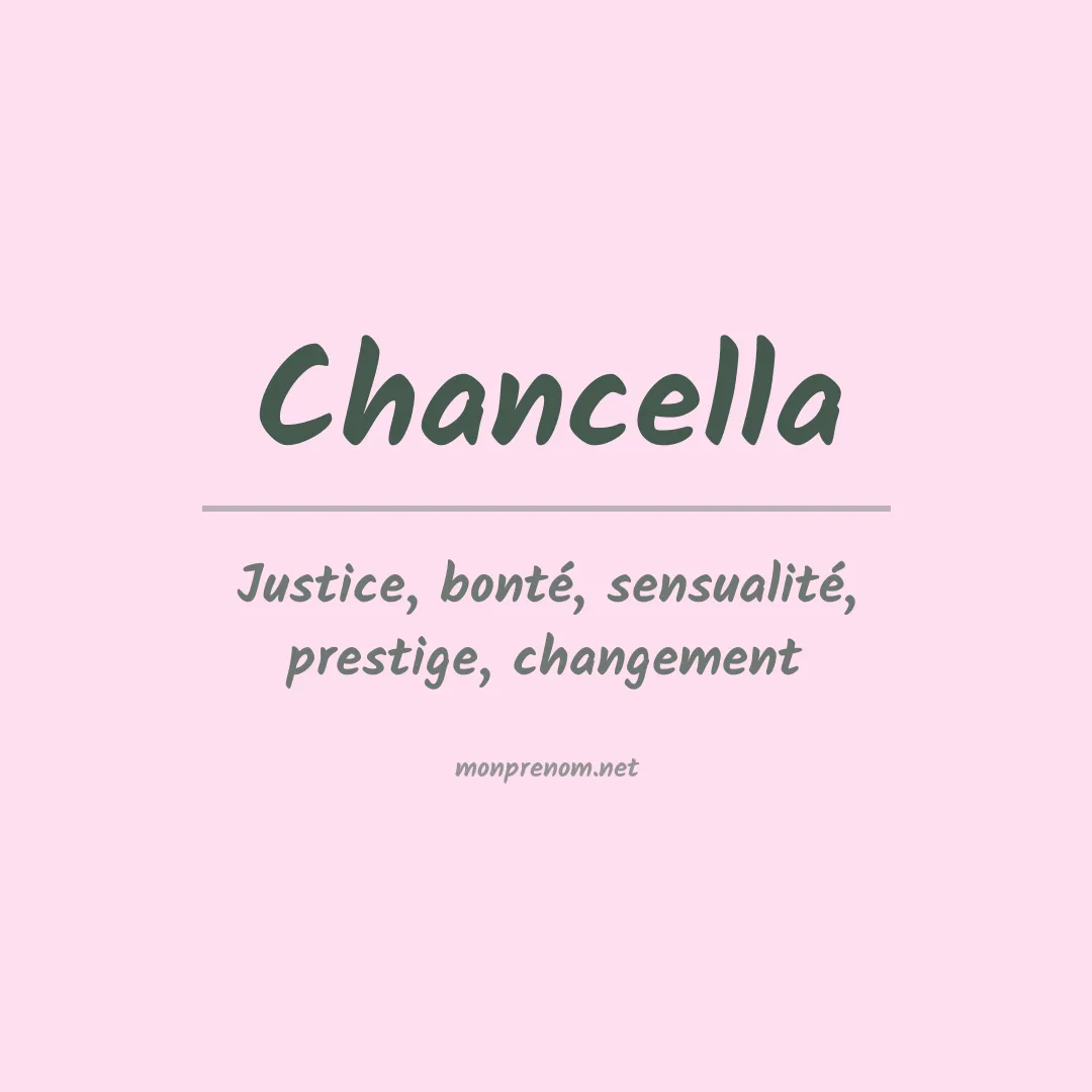 Prénom Chancella