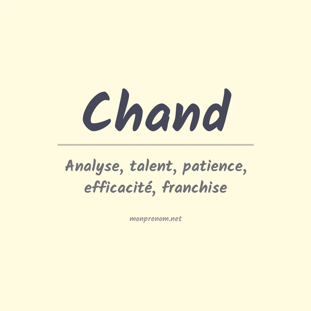 Prénom Chand