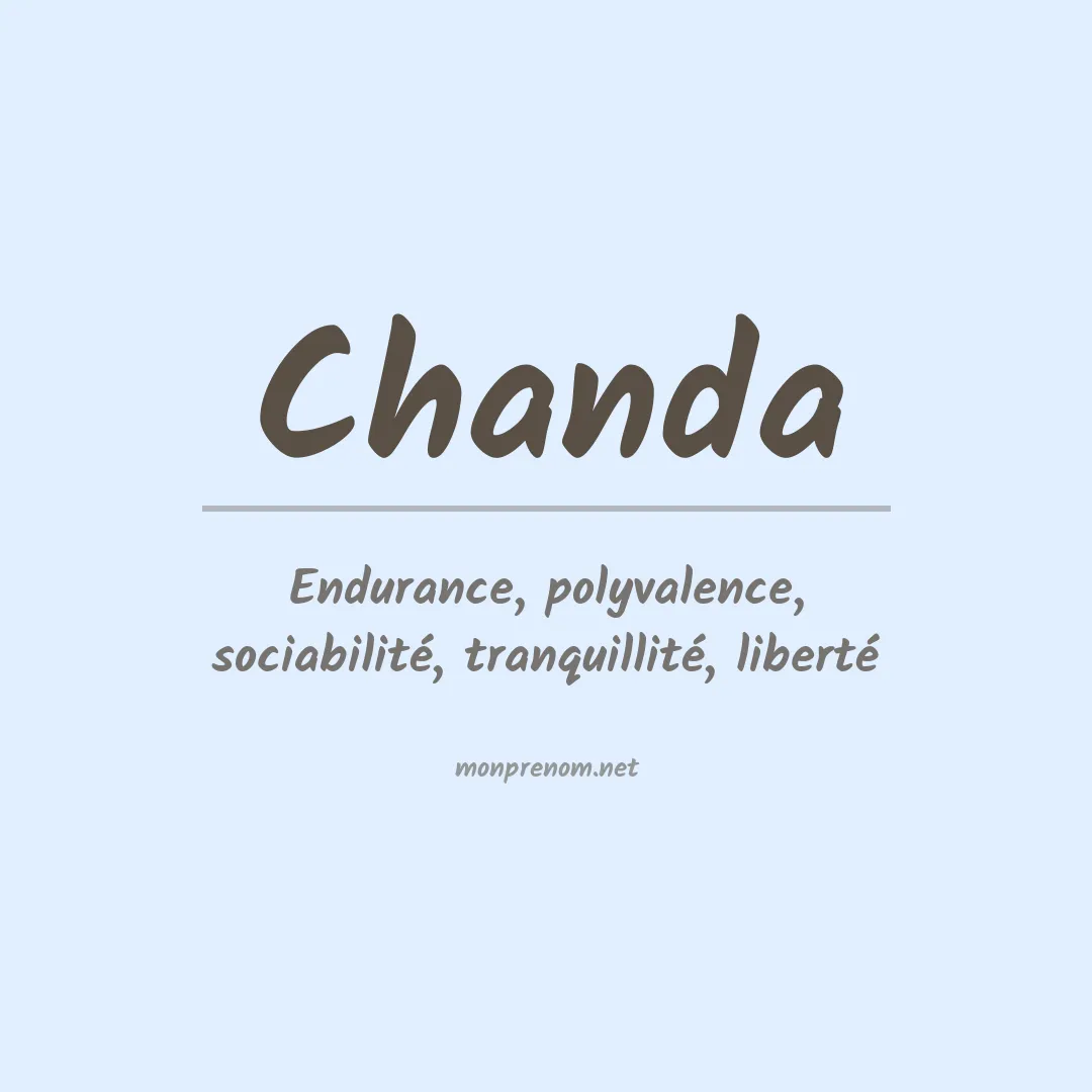 Prénom Chanda