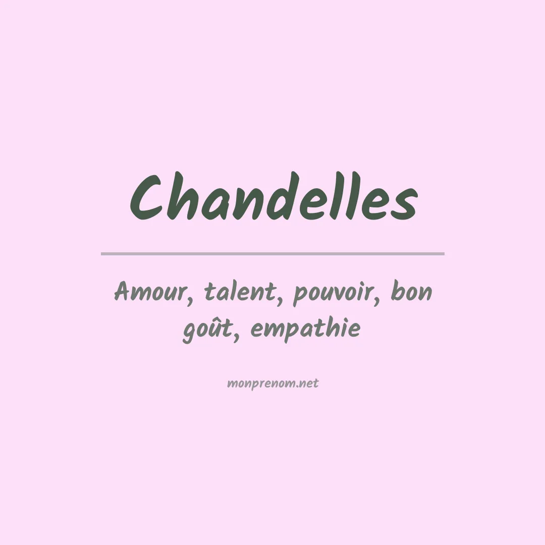 Signification du prénom Chandelles