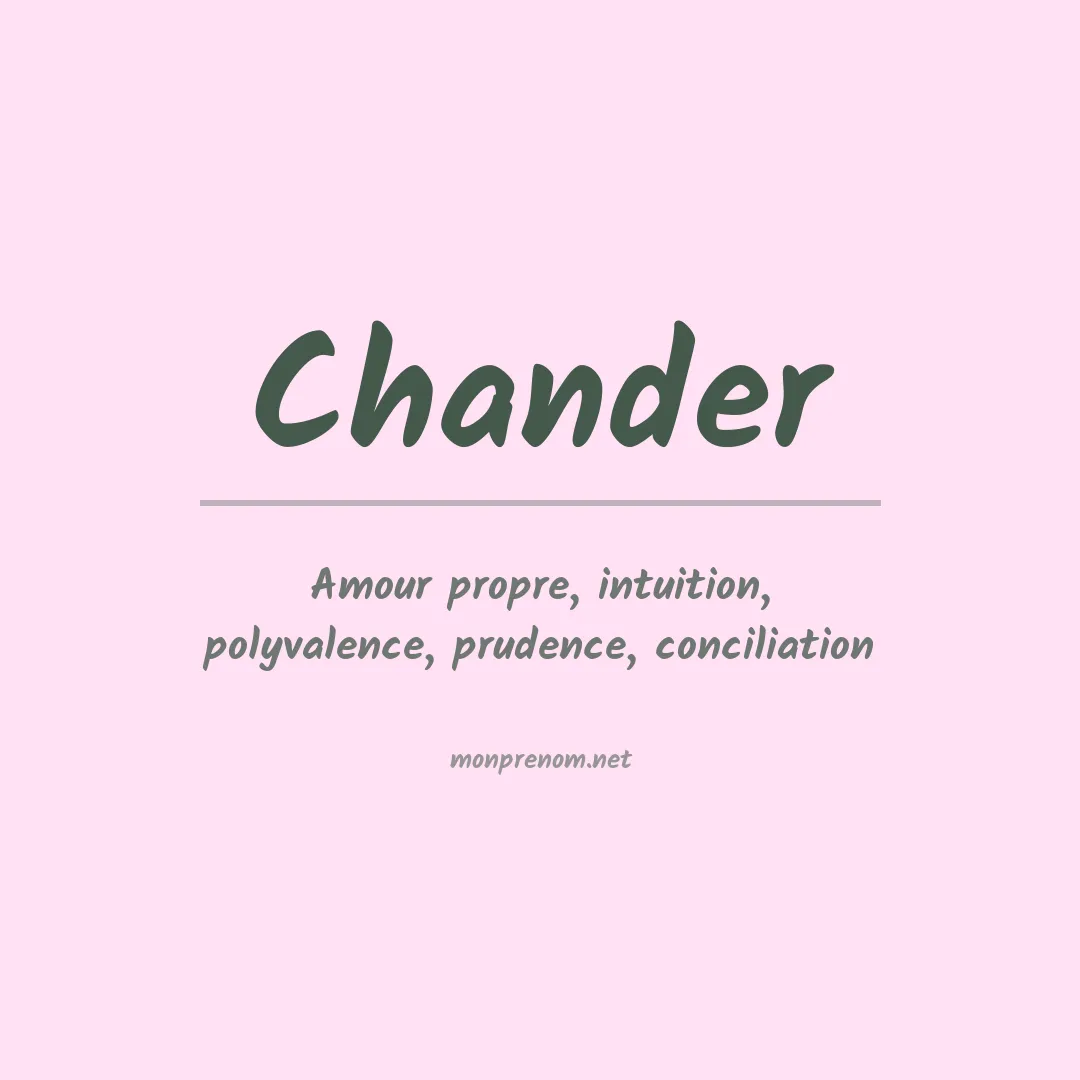 Prénom Chander