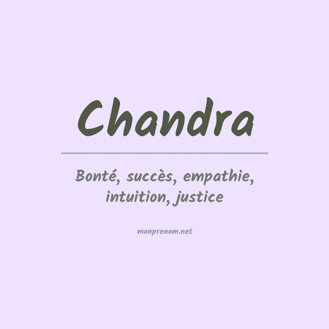 Prénom Chandra