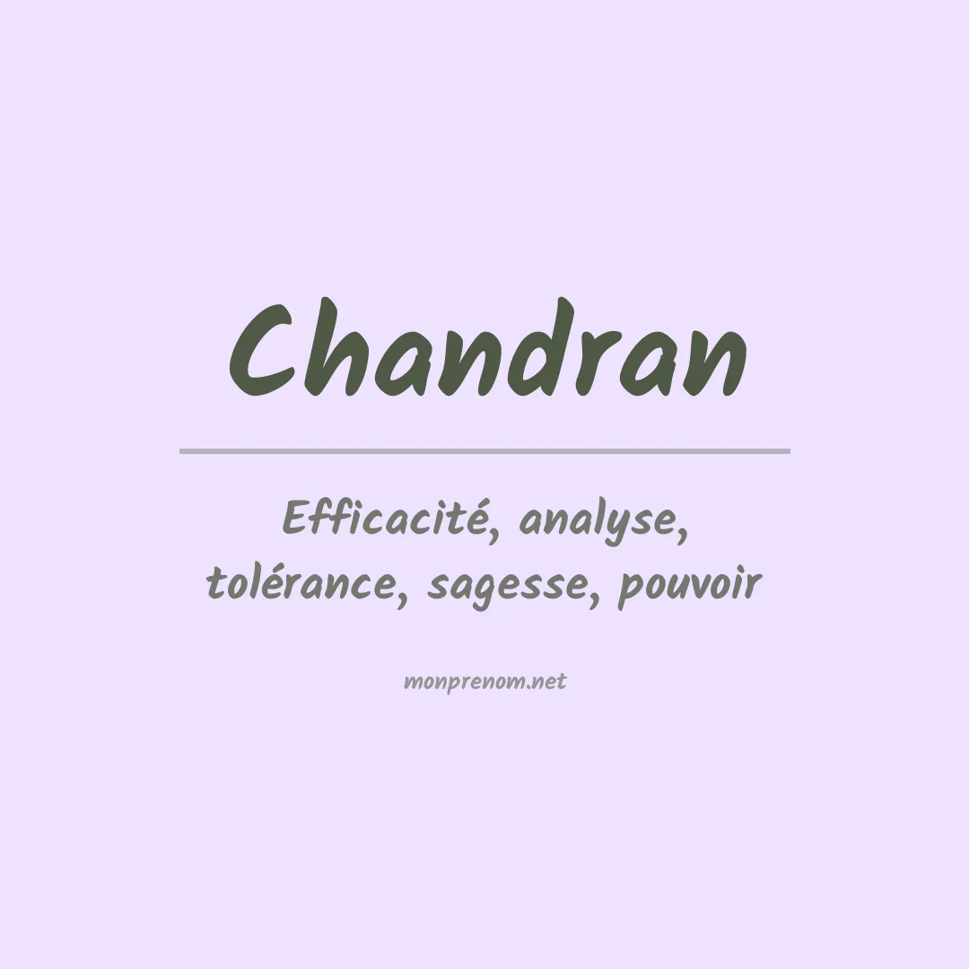 Prénom Chandran