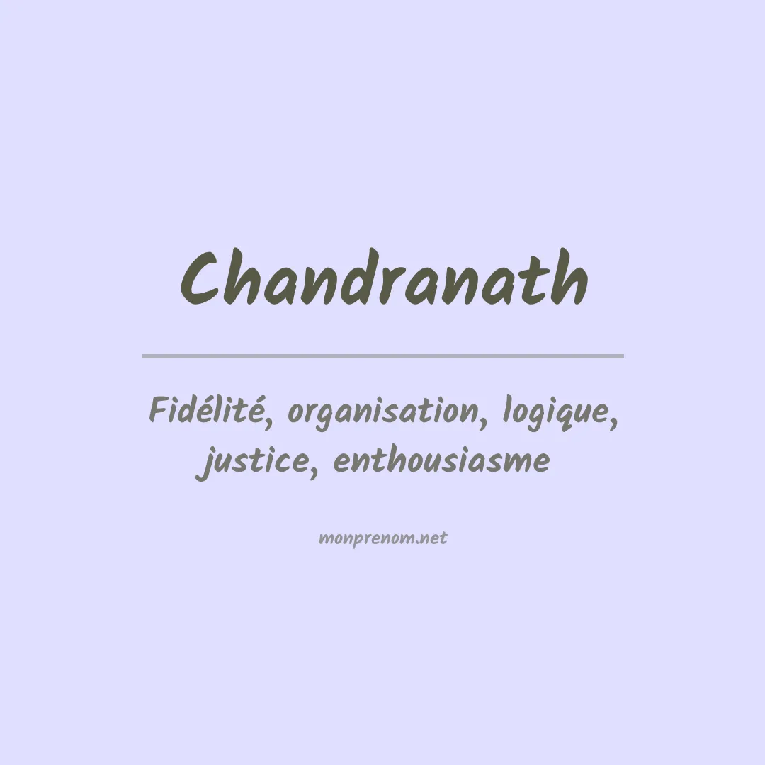 Signification du prénom Chandranath