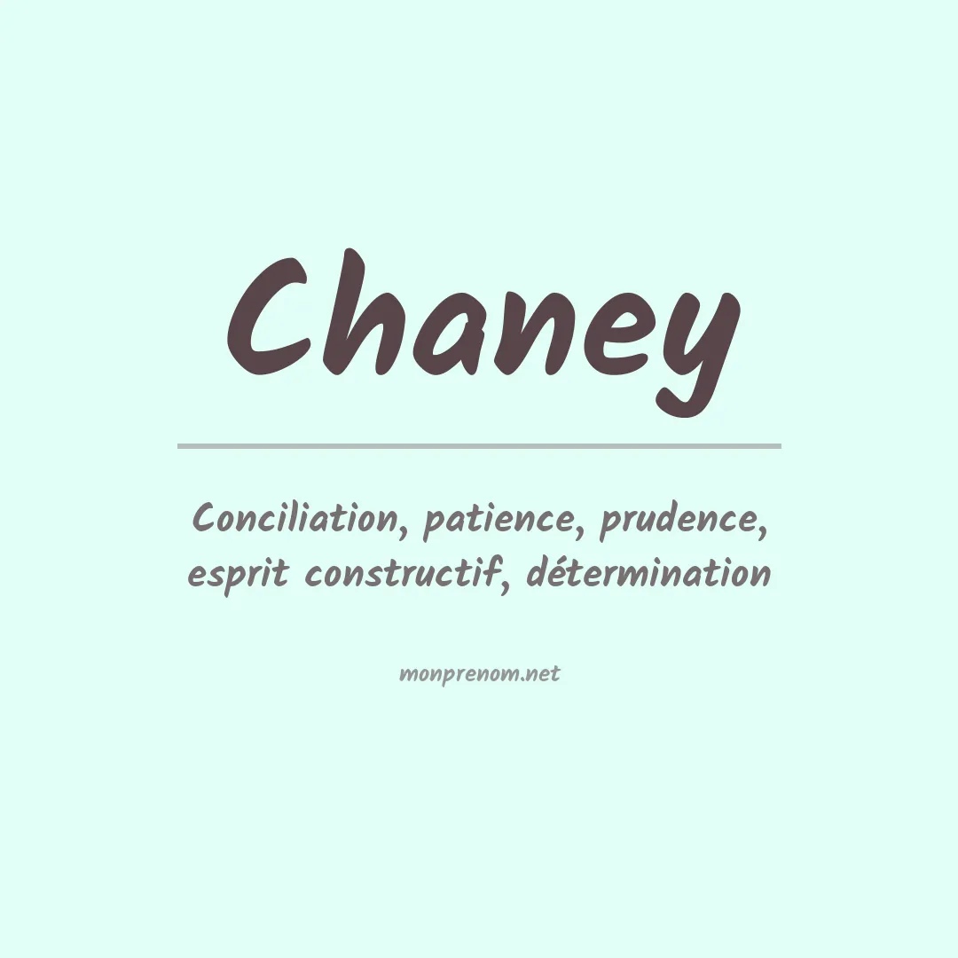 Prénom Chaney