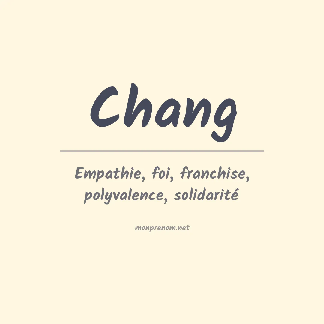 Prénom Chang